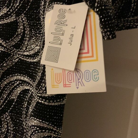 LuLaRoe Size Large metallic sparkly dress - Picture 5 of 7